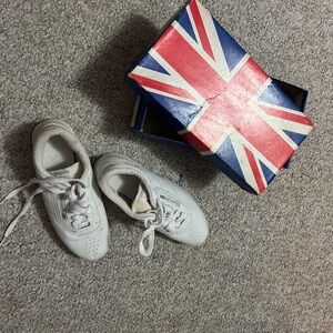 Reebok Classic White Sneakers with Union Jack Box